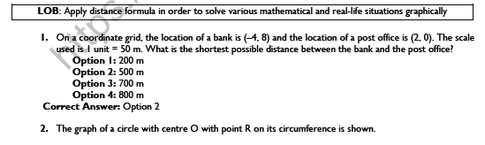 CBSE Class 10 Mathematics Coordinate Geometry Worksheet Set E 2
