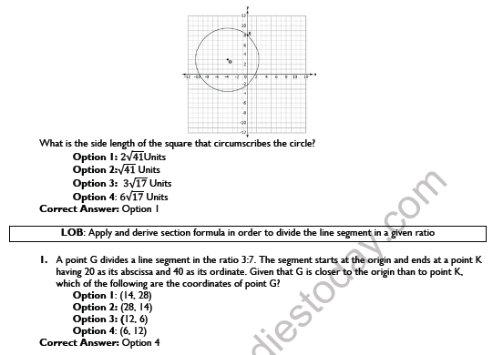CBSE Class 10 Mathematics Coordinate Geometry Worksheet Set E 3