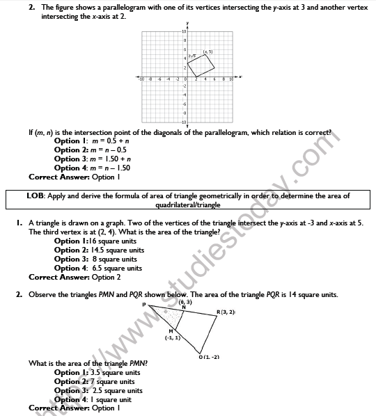 CBSE Class 10 Mathematics Coordinate Geometry Worksheet Set E 5