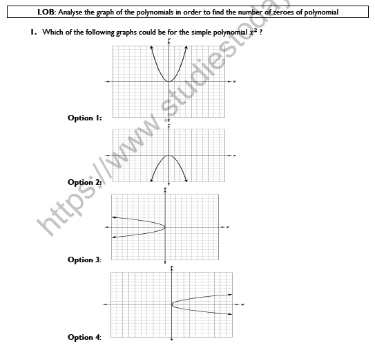 CBSE Class 10 Mathematics Polynomials Worksheet Set E 2