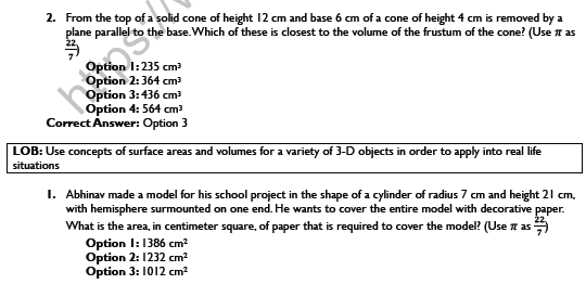 CBSE Class 10 Mathematics Surface Areas And Volumes Worksheet Set E 4