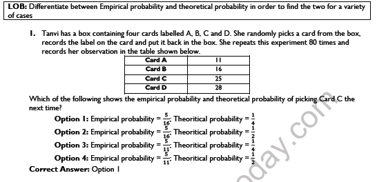 CBSE Class 10 Maths Probabilty Worksheet 1