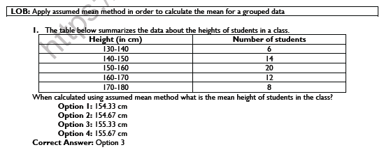 CBSE Class 10 Maths Statistics And Probabilty Worksheet 2