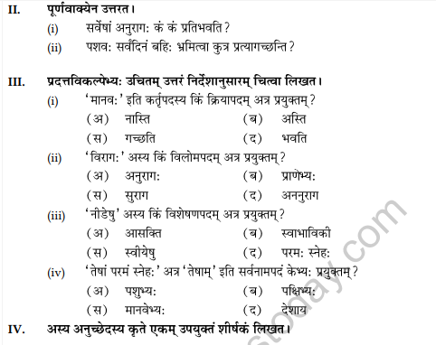 CBSE Class 10 Sanskrit Sample Paper Set A