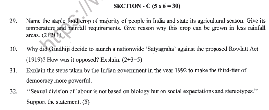 CBSE Class 10 Social Science Question Paper 2022 Set C 5