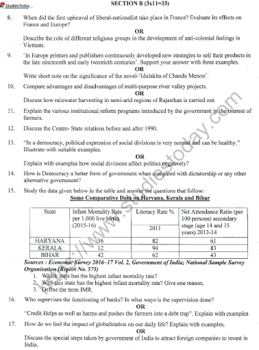 CBSE Class 10 Social Science Sample Paper Solved 2022 Set A 2