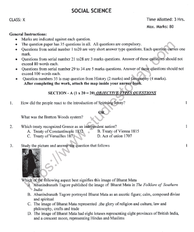 CBSE Class 10 Social Science Sample Paper Solved 2022 Set D 1