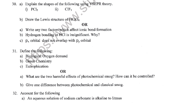 CBSE Class 11 Chemistry Sample Paper Set X 5