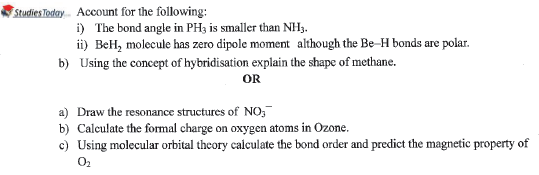 CBSE Class 11 Chemistry Sample Paper Set X 8