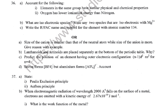 CBSE Class 11 Chemistry Sample Paper Set Y 7