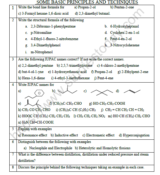 CBSE Class 11 Chemistry Some Basic Concepts Worksheet Set B 1