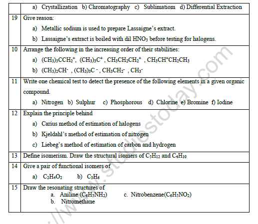 CBSE Class 11 Chemistry Some Basic Concepts Worksheet Set B 2