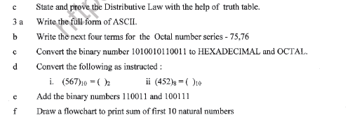 CBSE Class 11 Computer Science Question Paper Set P Solved 2