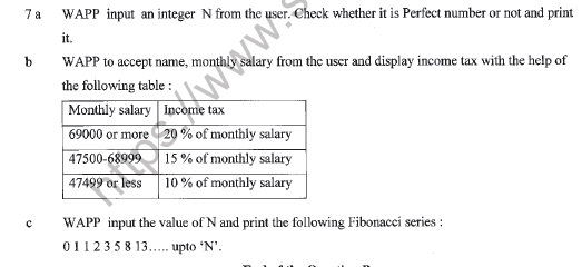 CBSE Class 11 Computer Science Question Paper Set Q Solved 6