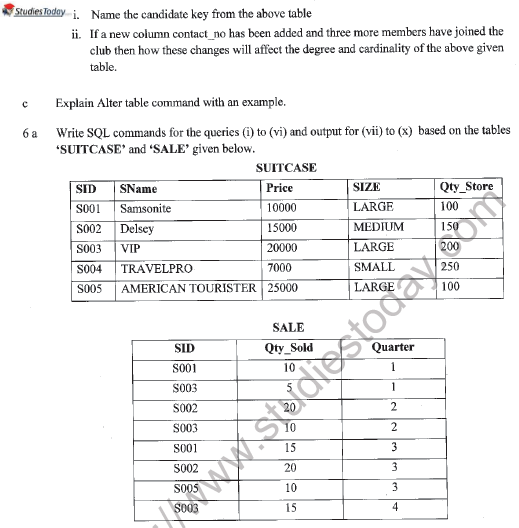 CBSE Class 11 Computer Science Question Paper Set S Solved 7