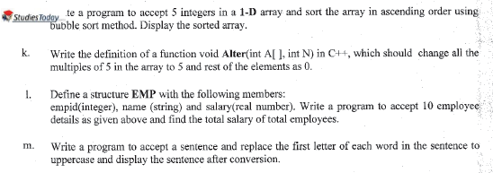 CBSE Class 11 Computer Science Question Paper Set T Solved 7