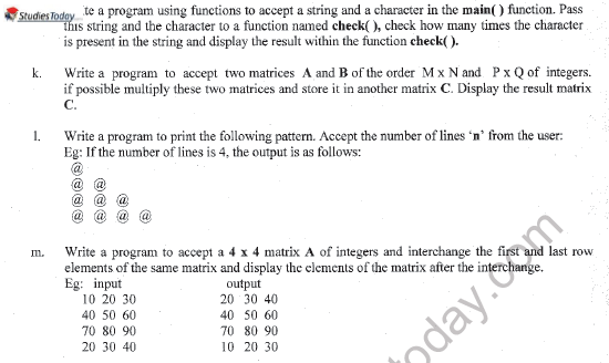 CBSE Class 11 Computer Science Question Paper Set U Solved 7