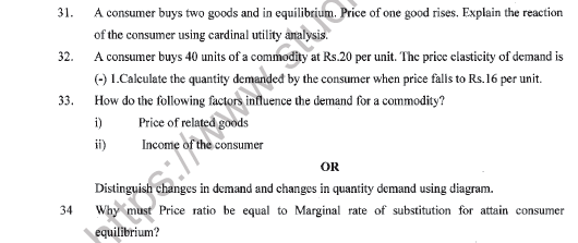 CBSE Class 11 Economics Question Paper Set Y Solved 7