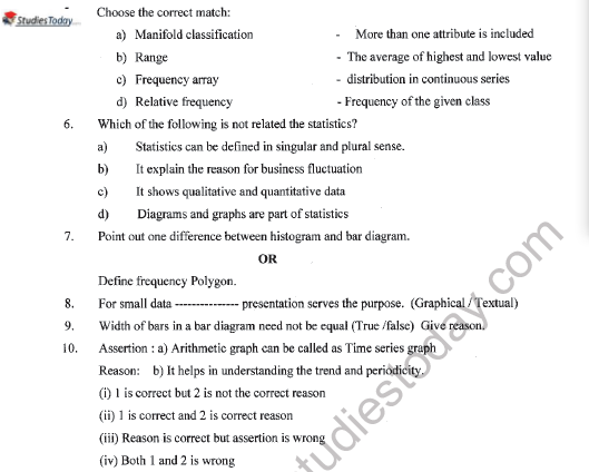 CBSE Class 11 Economics Question Paper Set Z Solved 2