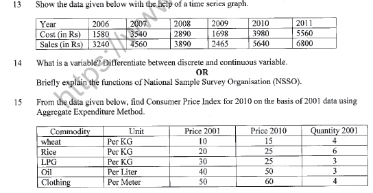 CBSE Class 11 Economics Sample Paper Set 1 Solved 3