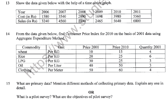 CBSE Class 11 Economics Sample Paper Set 2 Solved 3