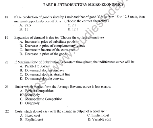 CBSE Class 11 Economics Sample Paper Set 2 Solved 5