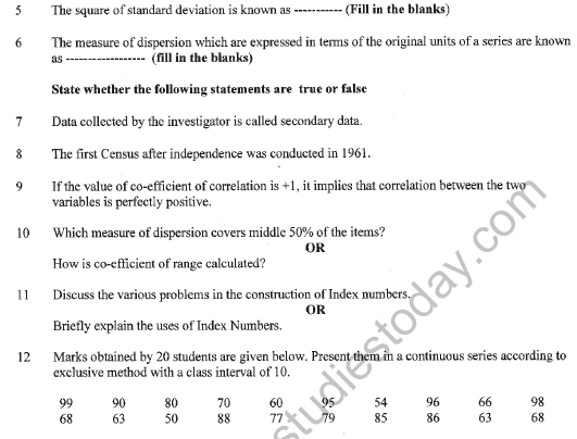 CBSE Class 11 Economics Sample Paper Set 3 Solved 2