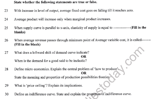 CBSE Class 11 Economics Sample Paper Set 3 Solved 6