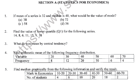 CBSE Class 11 Economics Worksheet Set B Solved 1
