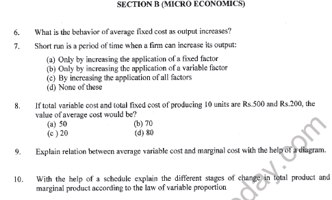 CBSE Class 11 Economics Worksheet Set C Solved 2