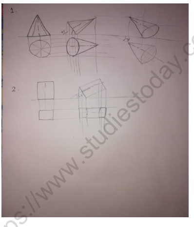 CBSE Class 11 Engineering Graphics Worksheet Set B Solved