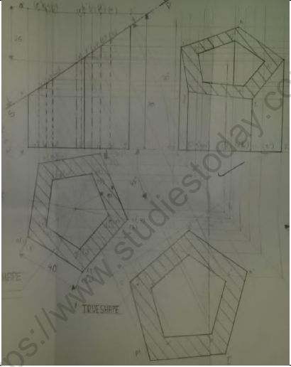 CBSE Class 11 Engineering Graphics Worksheet Set E Solved