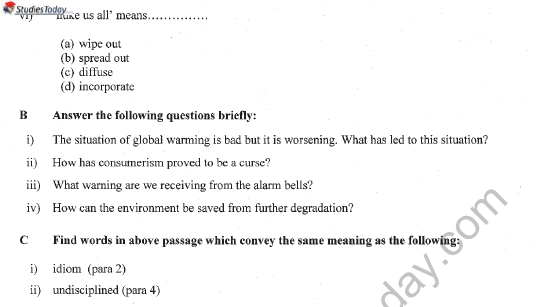CBSE Class 11 English Question Paper Set 1 Solved 6