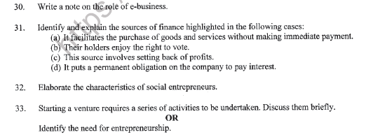 CBSE Class 11 Entrepreneurship Question Paper Set A Solved 5