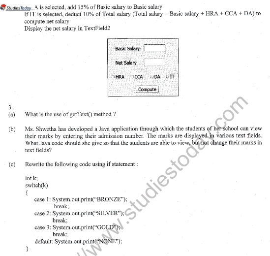 CBSE Class 11 Informatics Practices Question Paper Set J Solved 2