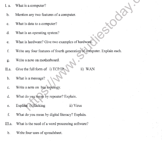 CBSE Class 11 Informatics Practices Question Paper Set T Solved 1