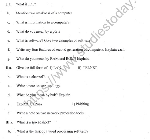 CBSE Class 11 Informatics Practices Question Paper Set U Solved 1