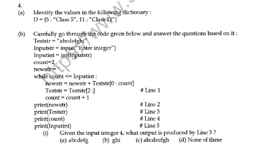 CBSE Class 11 Informatics Practices Question Paper Set V Solved 3