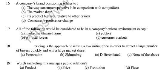 CBSE Class 11 Marketing Question Paper Set D Solved 3