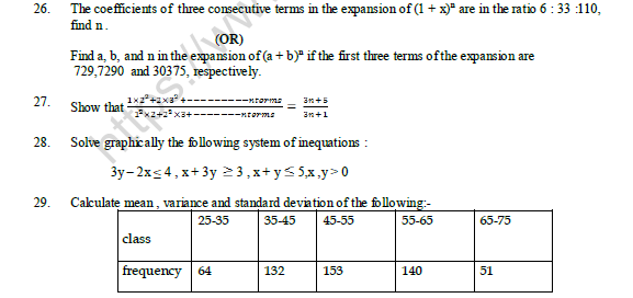 CBSE Class 11 Mathematics Question Paper Set Y 5