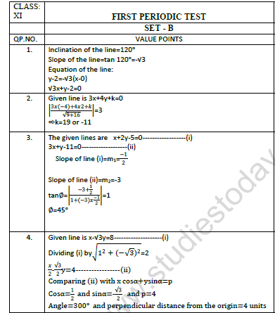 CBSE Class 11 Mathematics Worksheet Set B Solved 1