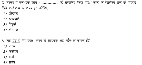 CBSE Class 11 PSA Hindi Sample Paper Set B