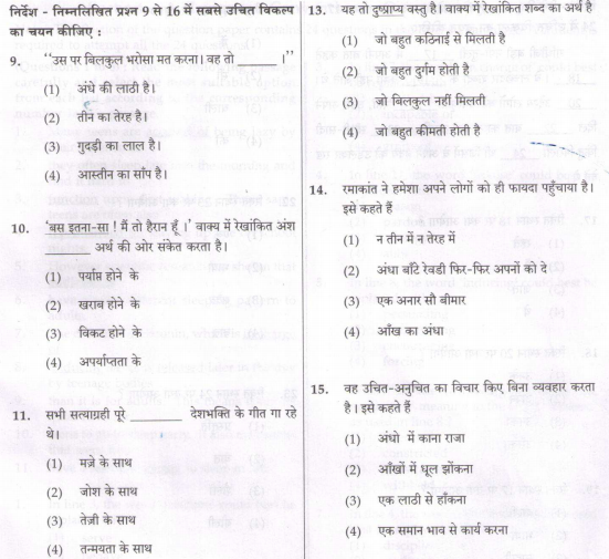 CBSE Class 11 PSA Sample Paper Language Conventions Set A