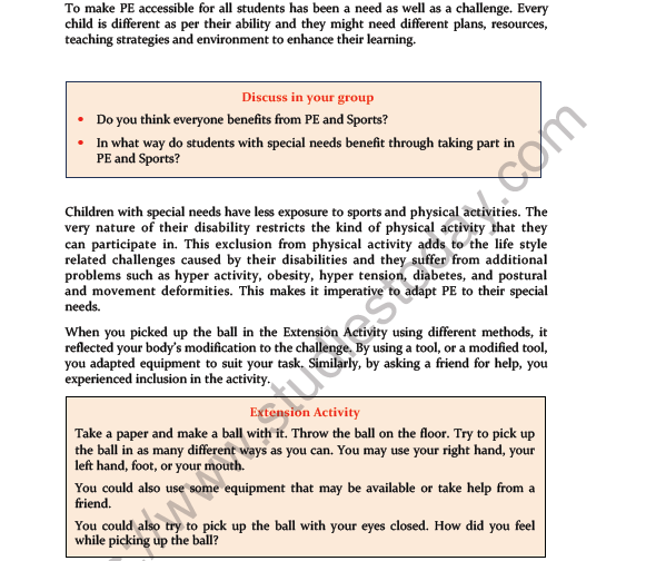 CBSE Class 11 Physical Education Physical Education And Sports For Children Notes 5