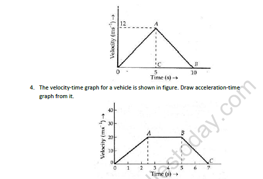 CBSE Class 11 Physics Kinematics Worksheet Set A 5