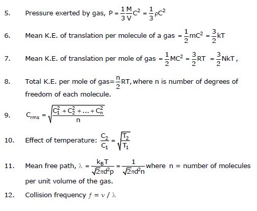 CBSE Class 11 Physics Kinetic Theory Notes Set B