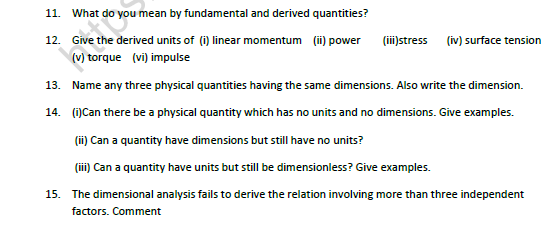 CBSE Class 11 Physics Physical World And Dimension Worksheet Set B 2