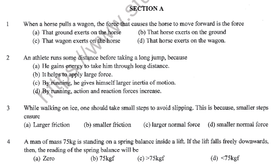 CBSE Class 11 Physics Sample Paper Set H Solved 1