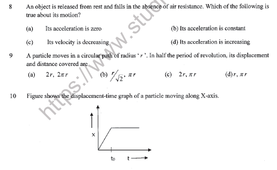 CBSE Class 11 Physics Sample Paper Set H Solved 3