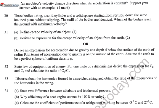 CBSE Class 11 Physics Sample Paper Set I Solved 6